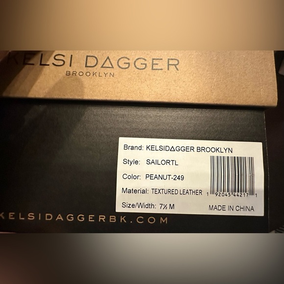 NIB KELSI DAGGER BROOKLYN Sailor Slide Leather Sandals 7.5 Peanut Saddle Brown - Picture 7 of 10